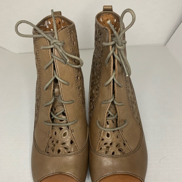 Naya Fennel Leather Booties - Picture 6 of 6